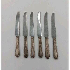6 CHALFONTE Silverplate International 1926 Flatware Knives Knife